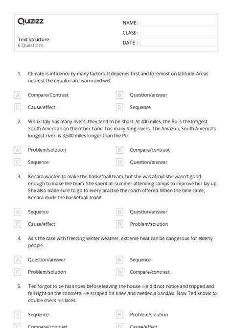 50+ Analyzing Text Structure worksheets for 2nd Class on Quizizz | Free ...