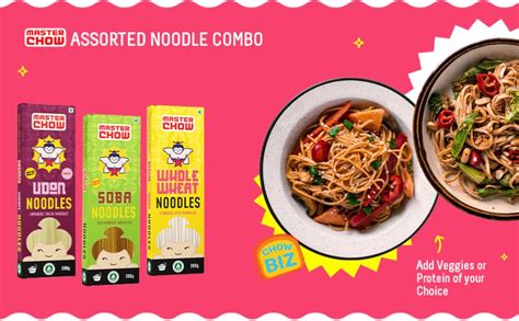 MasterChow Assorted Healthy Noodle Pack - 1 Whole Wheat, 1 Soba, 1 Udon ...
