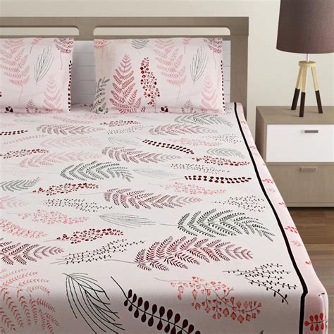 Buy SWAYAM Veda Printed 3-Pc. Fitted Double Bedsheet Set - 180 x 190 cm ...