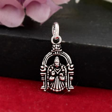"Padmavathi Maa Pendant Locket in Oxidized Silver - Divine Elegance and ...
