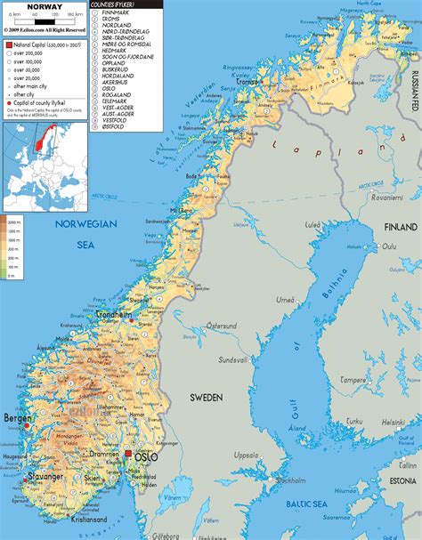 Maps of Norway | Detailed map of Norway in English | Tourist map of Norway | Road map of Norway ...