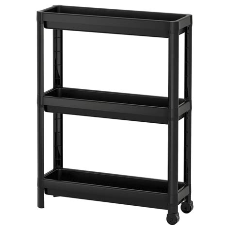 VESKEN trolley, black, 54x18x71 cm (211/4x71/8x28") - IKEA