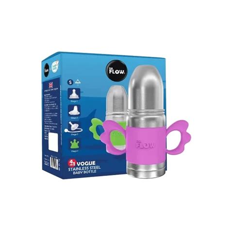 Dr.Flow 4in 1 Vogue Plus Stainless Steel Feeding Bottle for Babies from ...
