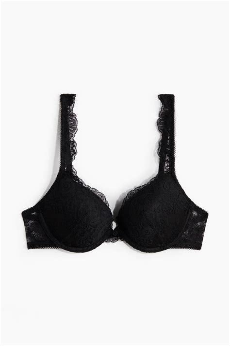 Lace push-up bra - Black - Ladies | H&M IN