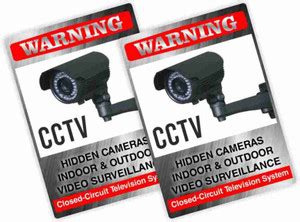 CVANU WARNING CCTV HIDDEN CAMERAS INDOOR & OUTDOOR VIDEO SURVEILLANCE ...