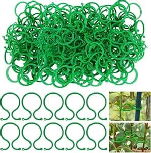 Hysagtek 100 Pcs Garden Plant Support Clips: Green Plastic, Twisty ...