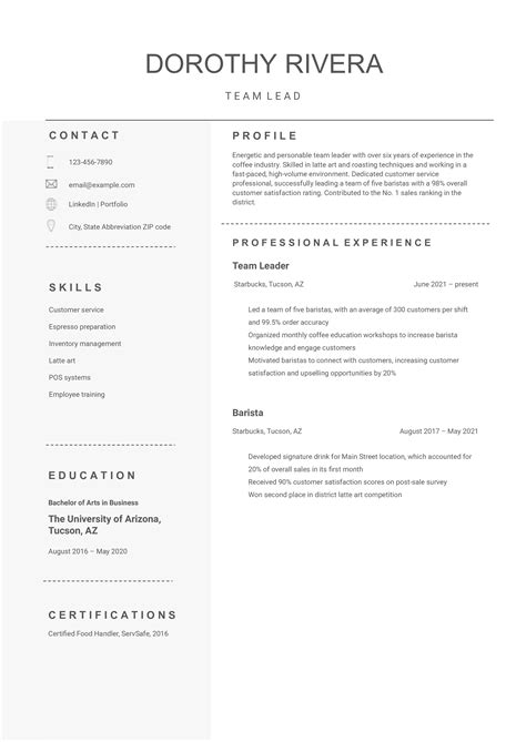 Image result for Work Resume Examples