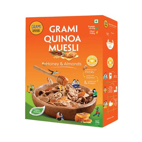 Honey Almond Muesli | Multi Millet Breakfast | High Protein Cereal ...