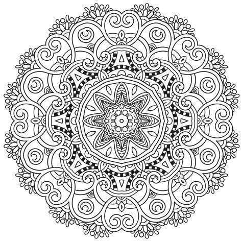 Mandala Printable Coloring Sheets - Printable Sight Words List