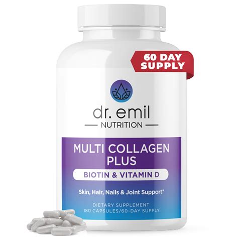 DR. EMIL NUTRITION Multi Collagen Peptides Plus Biotin and Vitamin D - Biotin and Collagen ...