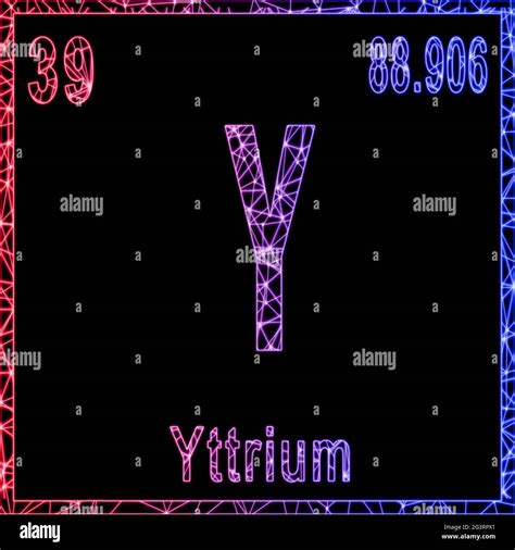 Yttrium chemical element, Sign with atomic number and atomic weight Stock Photo - Alamy