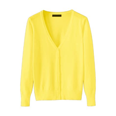 Yellow Cardigan Sweaters for Women's Lightweight V Neck Cardigan ...