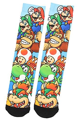 Nintendo Super Mario Luigi Donkey Kong Yoshi Characters Sublimated Crew ...