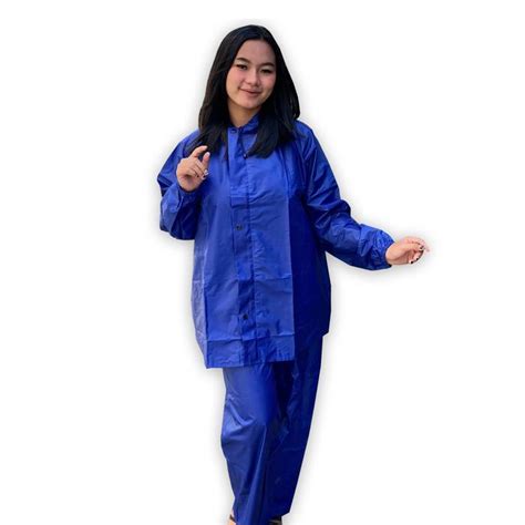 Promo Jas hujan raincoat stelan baju celana parasut pria wanita dewasa ...