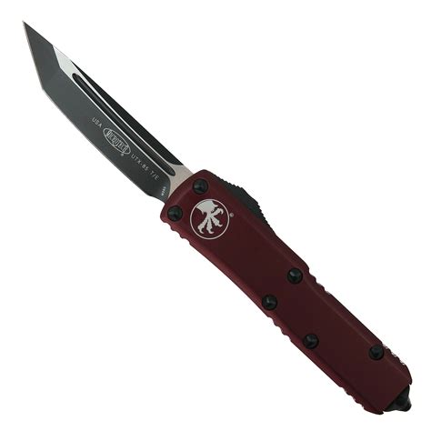 Microtech Merlot UTX-85 OTF Auto Knife, Black Tanto Blade | BladeOps