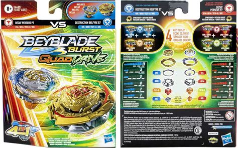 Hasbro Gaming Beyblade Burst QuadDrive Destruction Belfyre B7 and India ...