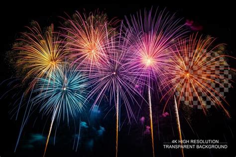 Colorful firework world competition on sky flowing on transparent ...