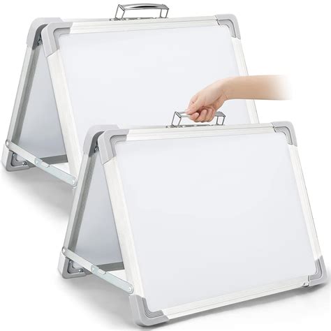 2 Pieces 12 x 16 Inches Small Dry Erase White Board Double Sided ...