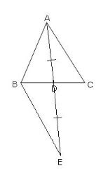 Prove that the sum of any two sides of a triangle is greater than twice ...