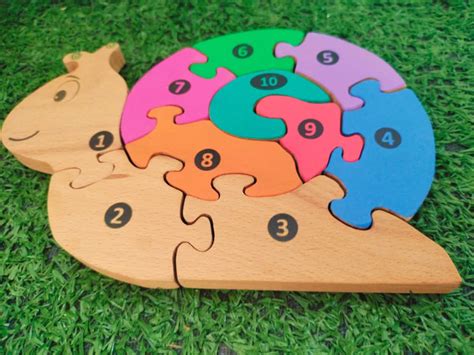 Playminds Snail01 Brain Teaser Jigsaw Number Puzzle Set (10 pieces)| N