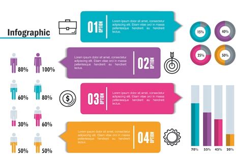 Icone del modello di business infographic | Vettore Premium