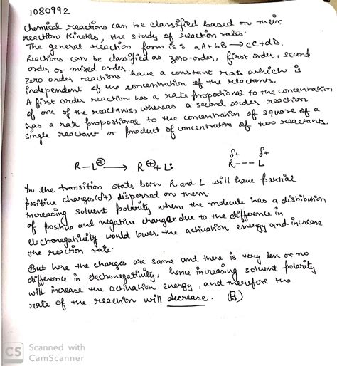 What would be the effect of increasing solvent polarity on the rate of ...