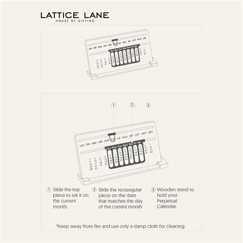 Perpetual Calendar - Desk Calendar for Timeless Planning. – Lattice Lane