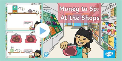 👉 Money to 5p: At the Shops PowerPoint