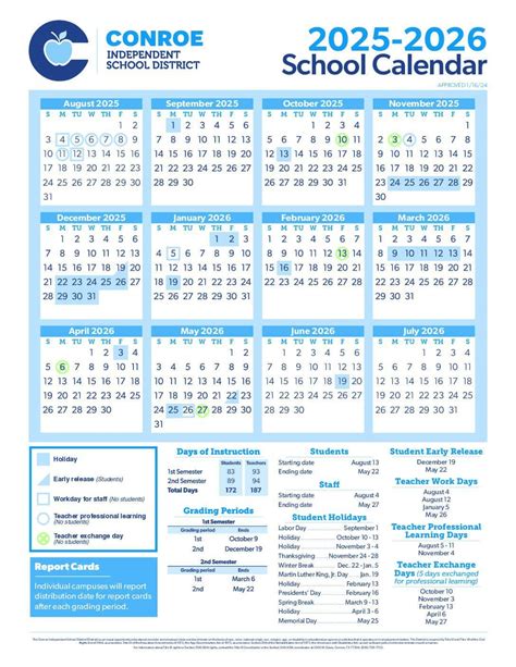 Conroe Isd Calendar 2026 2027