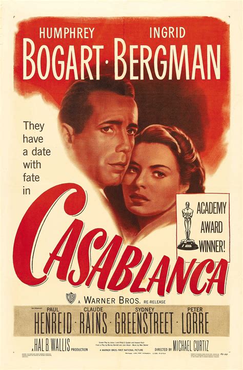 Casablanca | Vintage movies, Casablanca movie, Movie posters vintage