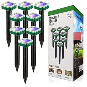 Livin’ Well Solar Ultrasonic Pest Repeller Stakes - 8pk Outdoor Pest ...