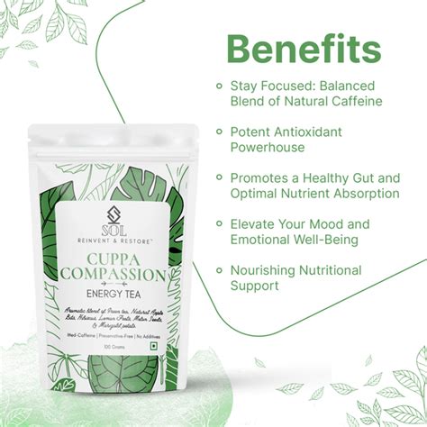 Cuppa Compassion Energy Tea, Tasty and Healthy Green Teas - Solshop