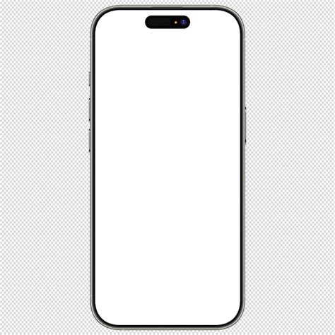 고립 된 천연 티타 iphone 16 pro 모형 템플릿 배경 없이 앞 화면 보기 | 프리미엄 PSD 파일