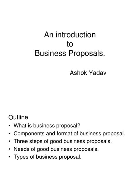 Examples of Proper Introduction of a Business Proposal 的图像结果