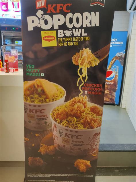 Menu at KFC, Kochi, Manath Tower