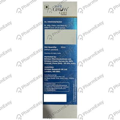 Buy Well Grow Gold 0 MG Serum (30) Online at Flat 15% OFF | PharmEasy
