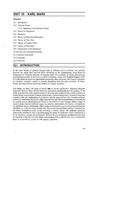 KARL MARX- 1 - Helpful for freshers - KARL MARX 1 Structure r 15 ...