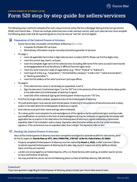 Fillable Online Irrevocable Limited Power of Attorney (Form 520) Fax ...