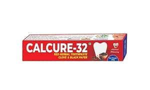 Buy CALCURE-32 | Red Toothpaste with Natural Neem, Clove, and Babul ...
