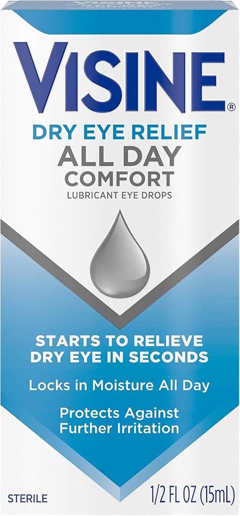 Buy Visine Dry Eye Relief All Day Comfort Lubricant Eye Drops for Up to ...