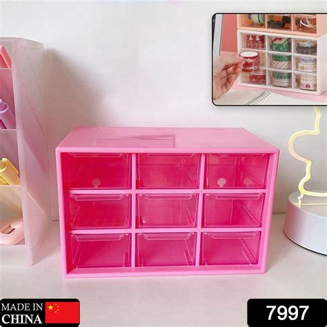 Storage Box 9 Grids Multi-purpose Durable Desktop Drawer Organizer for ...