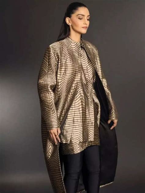 Sonam Kapoor commands attention in a golden mini dress and stylish long ...