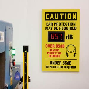 Accuformnmc 12 X 10 Sound Decibel Meter Sign Osha Caution | Desertcart ...