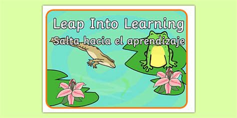 Leap Into Learning Motivational Poster Spanish Translation--translation