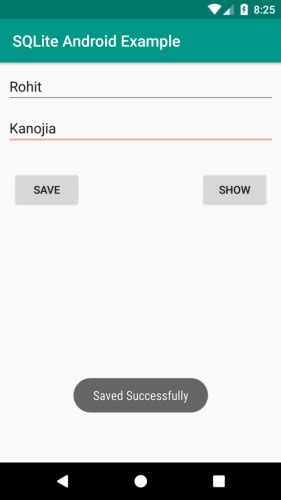 Create Chat App Using SQLite in Android Studio 的图像结果