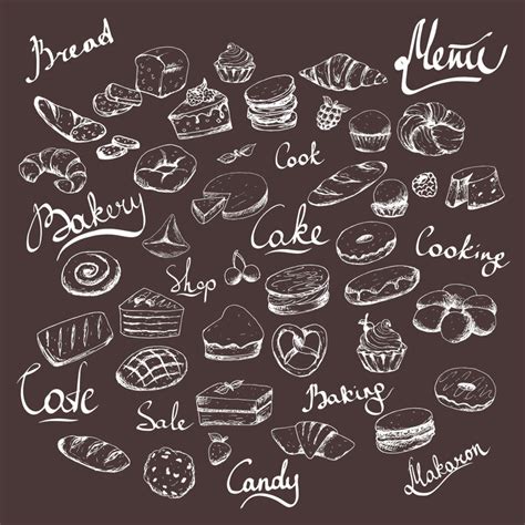 Bakery Sketch Art Customize Wallpaper – Myindianthings