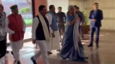 Union Budget 2023: Finance Minister Nirmala Sitharaman arrives at ...