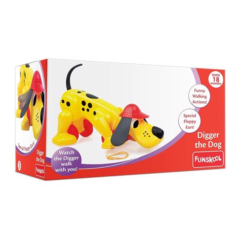 Buy Giggles Funskool Pull Along Digger The Dog, Activity & Learning ...