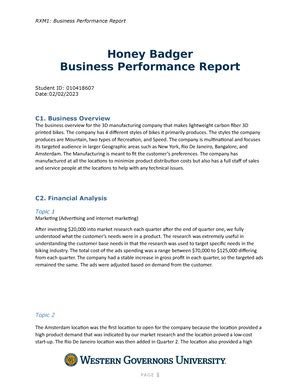 Image result for Business Simulation D361 Task 1