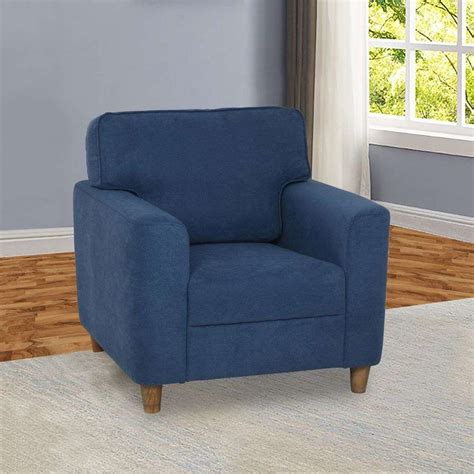 Buy Utopia Blue Fabric 1 Seater Sofa Online and Get Upto 25% Off* On ...